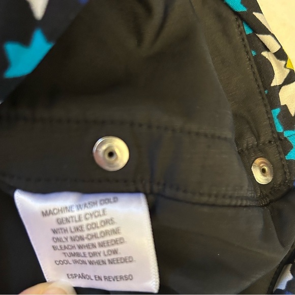 Style & Company Blue and White Graphic Flutter Sleeve tunic Blouse Sz-PM.  M14 - Picture 7 of 10